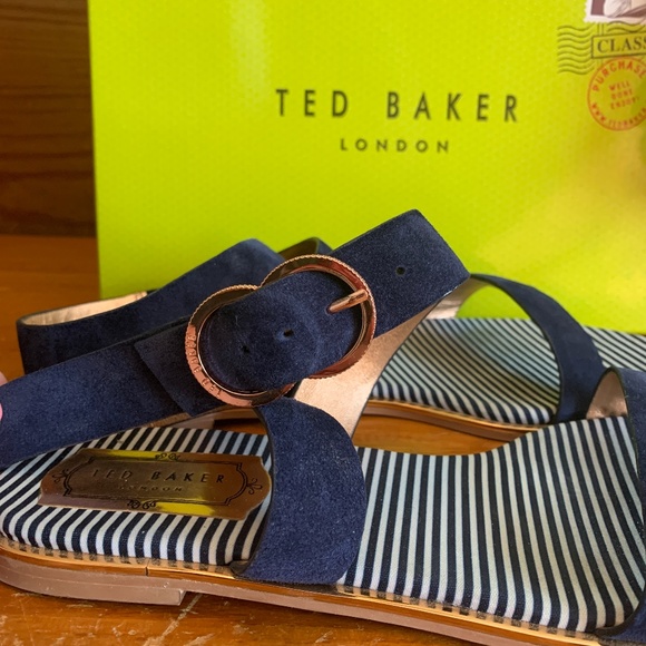 Ted Baker Navy Blue Sandals - Picture 4 of 5